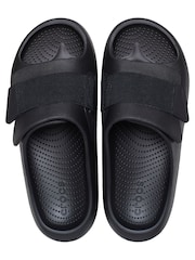 Crocs Black Mellow Luxe Recovery Slides - Image 5 of 7