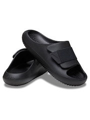 Crocs Black Mellow Luxe Recovery Slides - Image 6 of 7