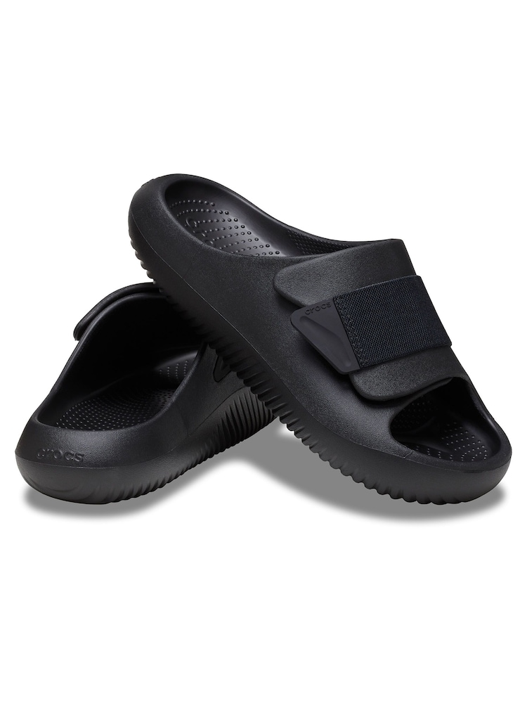 Crocs Black Mellow Luxe Recovery Slides - Image 6 of 7