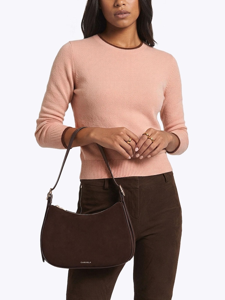 Carvela Brown Livia Scoop Shoulder Bag - Image 2 of 5 Carvela Brown Livia Scoop Shoulder Bag - Image 2 of 5