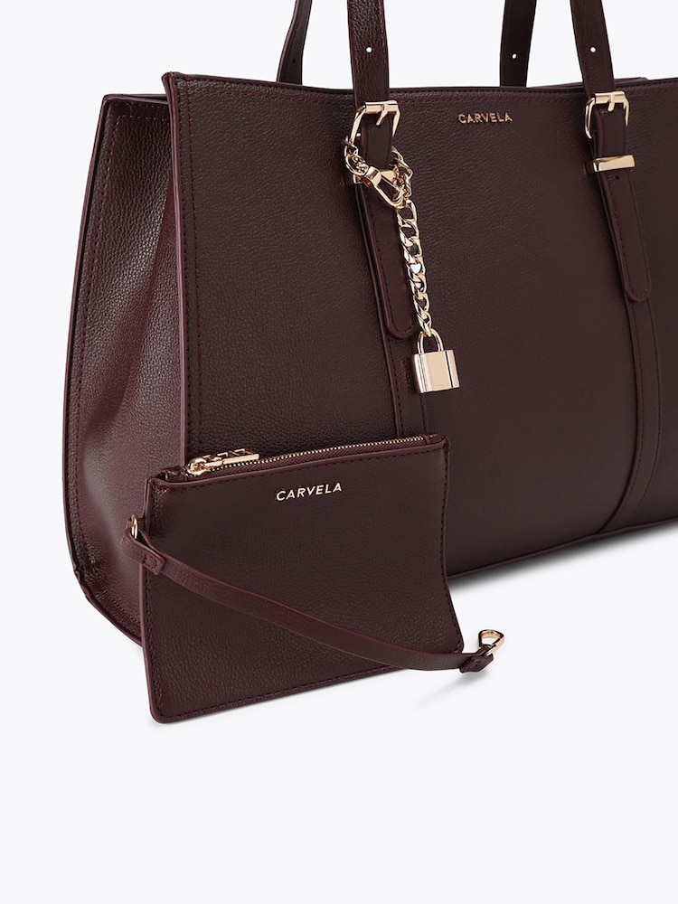 Carvela Red Cappuccino Tote Bag - Image 4 of 4 Carvela Red Cappuccino Tote Bag - Image 4 of 4