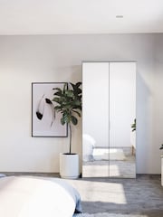 Wiemann Peyton Grey Mirror Semi Fitted Double Wardrobe - Image 1 of 4