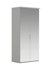 Wiemann Peyton Grey Mirror Semi Fitted Double Wardrobe - Image 3 of 4