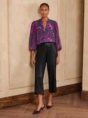 Love & Roses Burnout 3/4 Sleeve Blouse - Slika 3 od 5
