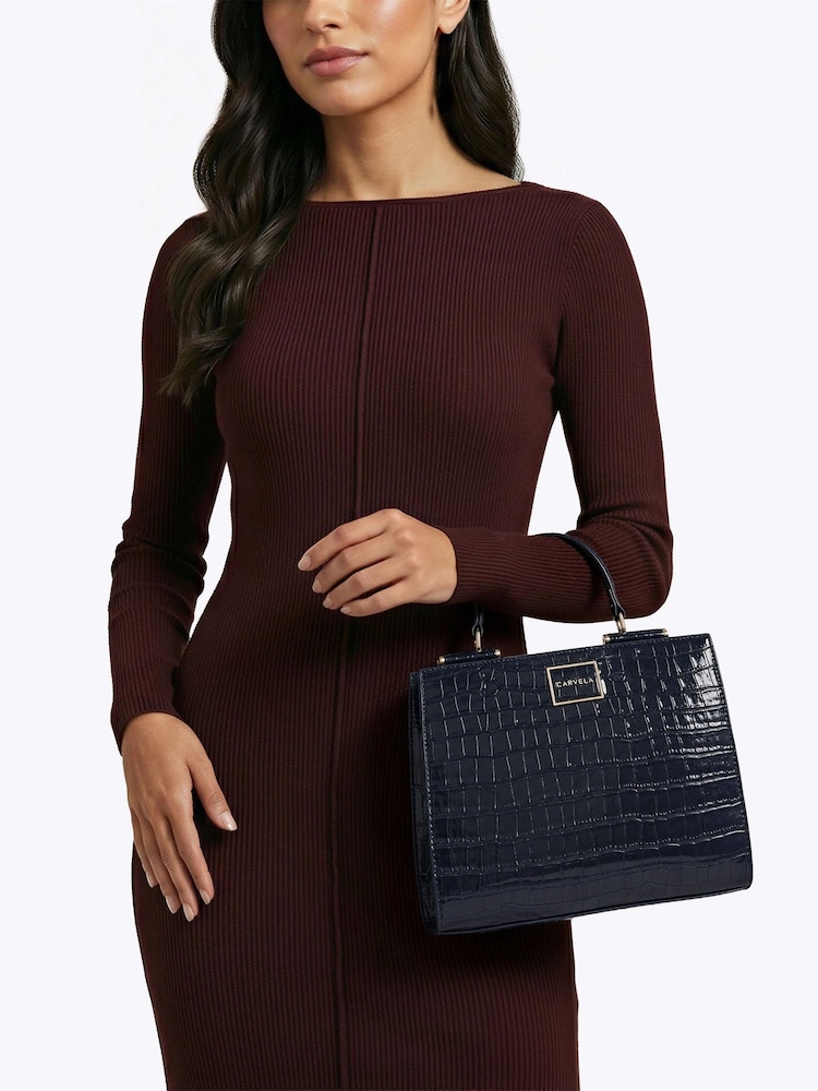 Carvela Blue Jessica Midi Tote 2 Bag - Image 2 of 5 Carvela Blue Jessica Midi Tote 2 Bag - Image 2 of 5