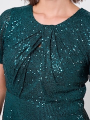 Joe Browns Green Sparkle Season Sequined Top - Image 2 of 5