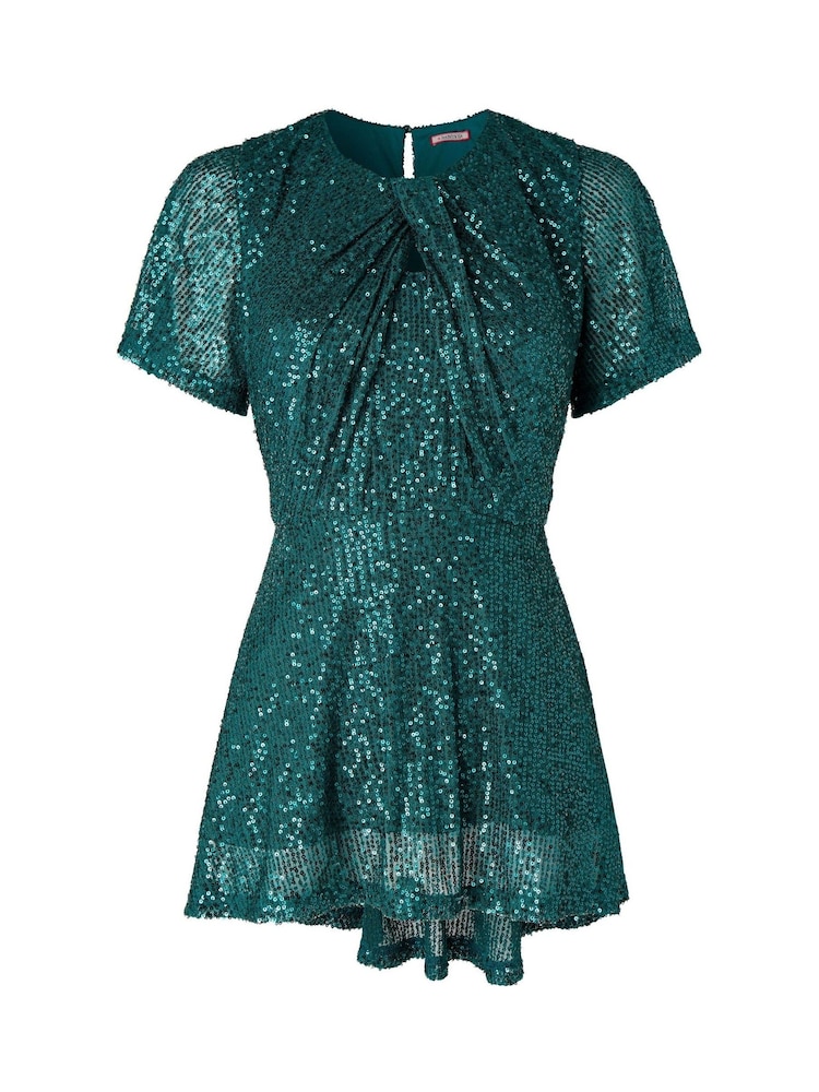 Joe Browns Green Sparkle Season Sequined Top - Image 5 of 5
