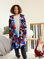 Navy Blue/Red Football Fleece Robe (3-16yrs) - Image 2 of 7