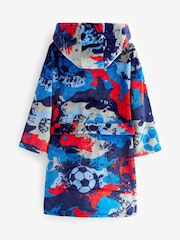 Navy Blue/Red Football Fleece Robe (3-16yrs) - Image 6 of 7