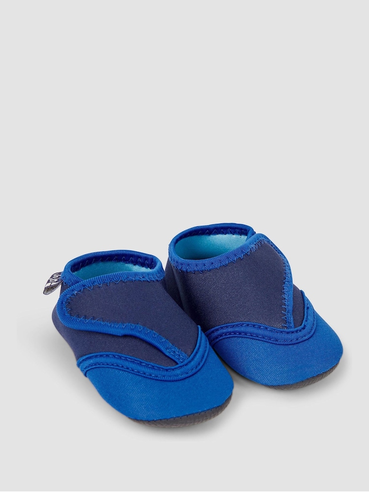 JoJo Maman Bébé Blue Baby Beach and Swim Booties - Image 1 of 4
