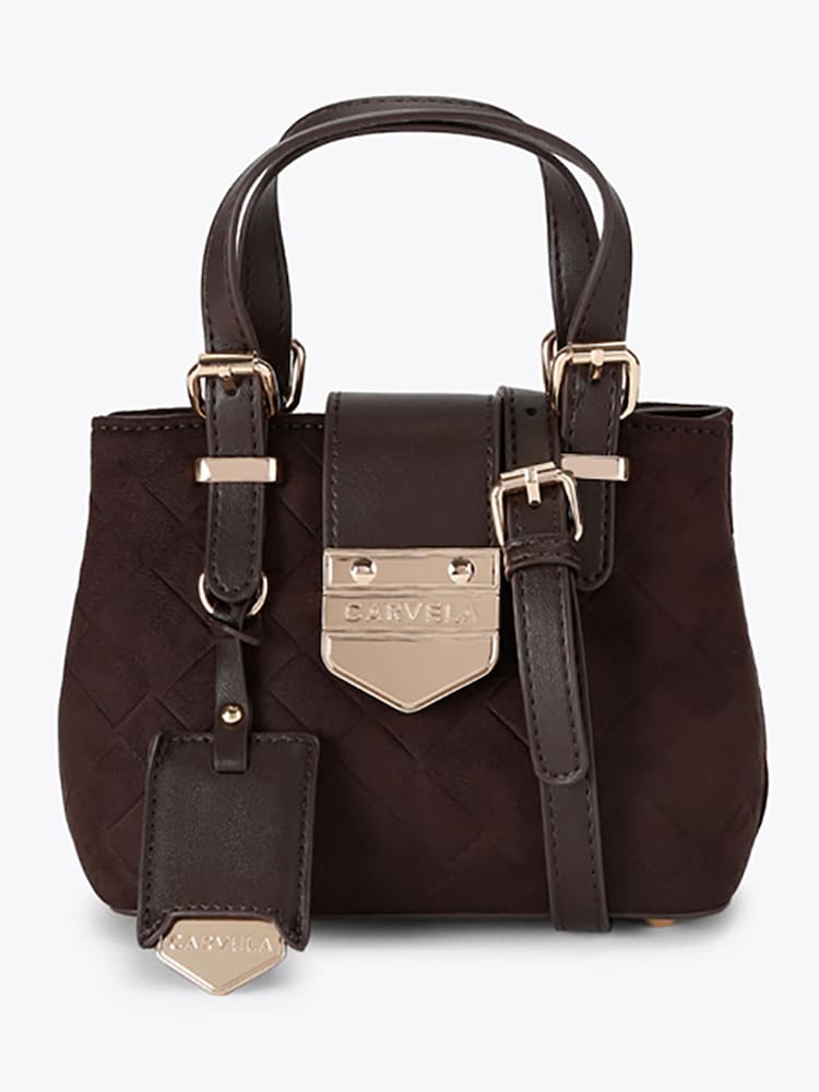 Carvela Brown Maria Micro Weave Bag - Image 1 of 5 Carvela Brown Maria Micro Weave Bag - Image 1 of 5