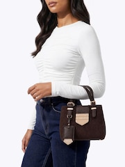 Carvela Brown Maria Micro Weave Bag - Image 2 of 5