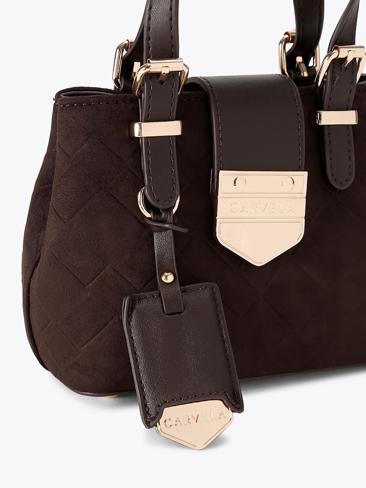 Carvela Brown Maria Micro Weave Bag - Image 5 of 5 Carvela Brown Maria Micro Weave Bag - Image 5 of 5