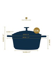 Masterclass Green Cast Aluminium 2.5L Casserole Dish - Image 5 of 6