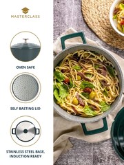 Masterclass Green Cast Aluminium 2.5L Casserole Dish - Image 6 of 6