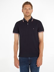 Tommy Hilfiger Blue Tipped Slim Polo Shirt - Image 1 of 3