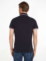 Tommy Hilfiger Blue Tipped Slim Polo Shirt - Image 2 of 3