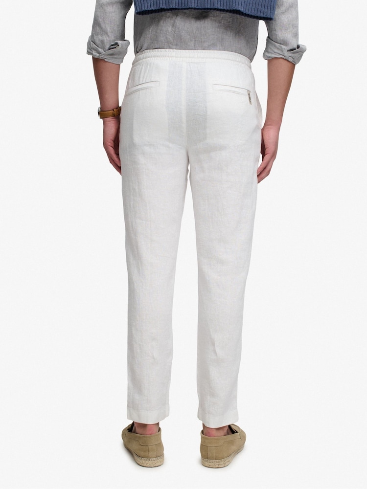 Superdry White Merchant Linen Trousers - Image 5 of 5 Superdry White Merchant Linen Trousers - Image 5 of 5