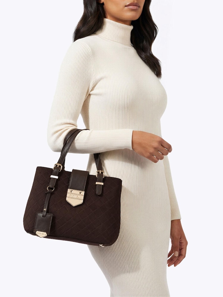 Carvela Brown Maria Mini Weave Bag - Image 2 of 5 Carvela Brown Maria Mini Weave Bag - Image 2 of 5