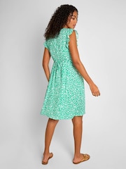 JoJo Maman Bébé Green Ditsy Print Maternity Summer Dress - Image 2 of 6