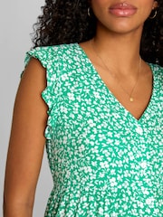 JoJo Maman Bébé Green Ditsy Print Maternity Summer Dress - Image 4 of 6