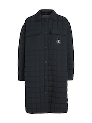 Calvin Klein Jeans Quilted Utility Black Coat - Image 4 of 6