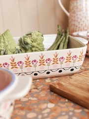 Cath Kidston Cream Ceramic Roasting Dish 33cm - Image 2 of 4