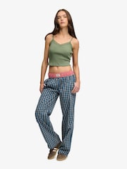 Superdry Green Essential Lace Trim Cropped Cami Top - Image 3 of 7