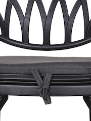 Charles Bentley Grey Garden Cast Aluminium Bistro Table And Chairs Set - Image 4 of 4