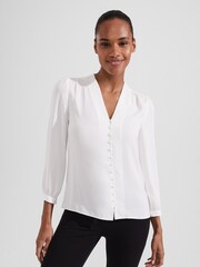 Hobbs Cream Magnolia Blouse - Image 1 of 4