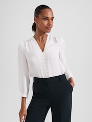 Hobbs Cream Magnolia Blouse - Image 3 of 4