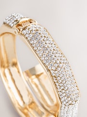 Złoty kolor - Sparkle Hinge Bangle - Obraz 2 z 3