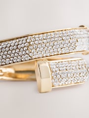 Złoty kolor - Sparkle Hinge Bangle - Obraz 3 z 3