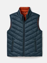 Joules Garrett Navy Blue Showerproof Padded Gilet - Image 1 of 1