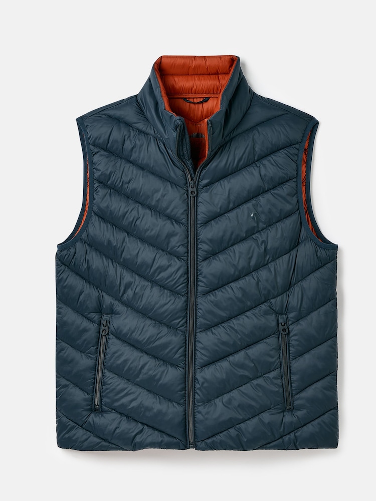 Joules Garrett Navy Blue Showerproof Padded Gilet - Image 1 of 1