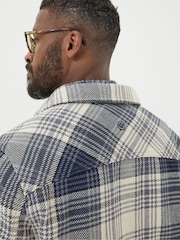FatFace Blue Ryton Ombre Overshirt - Image 4 of 7