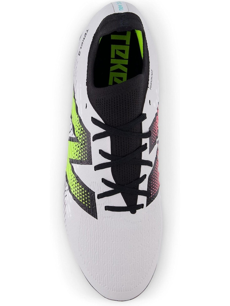 New Balance White Mens Tekala Firm Ground Football Boots - Image 8 of 8