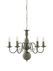 Searchlight Grey Fairmont 5 Light Ceiling Light - Image 3 of 4
