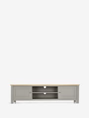 Dove Grey Malvern Oak Effect Up to 80 inch Slim TV Unit - Image 2 of 6