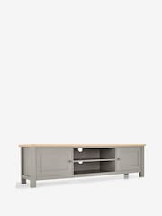 Dove Grey Malvern Oak Effect Up to 80 inch Slim TV Unit - Image 4 of 6