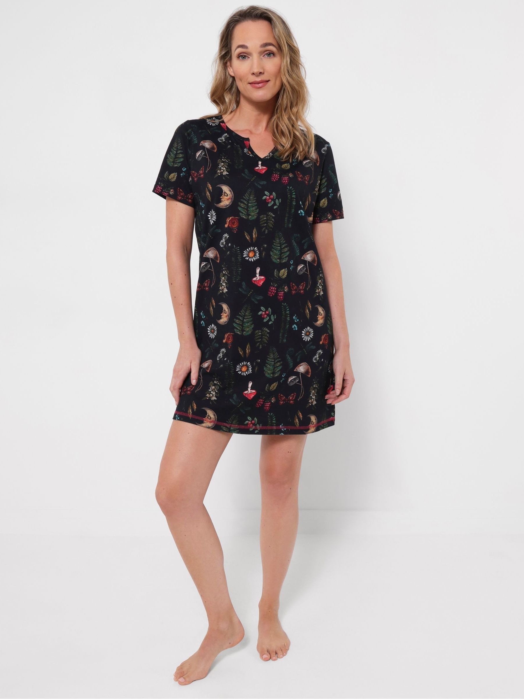 Joe Browns Women's Wild Woodland Print Jersey Nightie | Size: 2XL - Image 2
