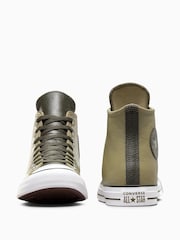 Converse Green Chuck Taylor All Star High Top Leather Trainers - Image 5 of 9
