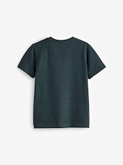 Oranžna/zelena/modra teksturirana - kratek rokav; s kratkimi rokavi Stag Embroidered majica 4 Pack (3-16yrs) - Slika 6 iz 7