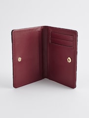Wine Red Initial Croc Effect Card Holder - Image 5 of 7