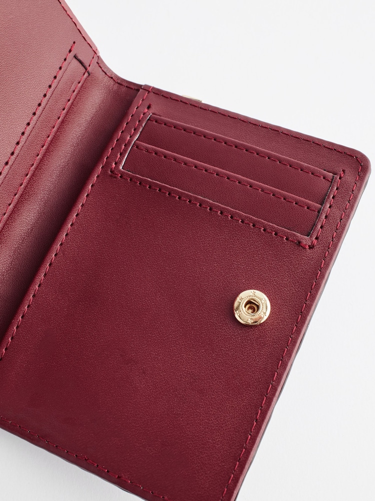 Wine Red Initial Croc Effect Card Holder - Image 6 of 7