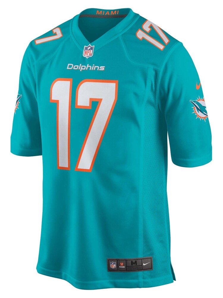 Nike Green NFL Miami Dolphins Home Game Jersey - Aqua - Jaylen Waddle - Image 2 of 3