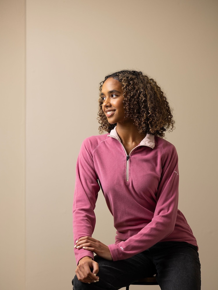 ורוד - Trespass Skylar Knitted Micro Fleece - Image 5 of 7