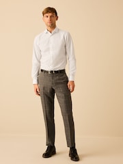 White Penny Collar Easy Care Single Cuff Smart Shirt - Image 2 of 8