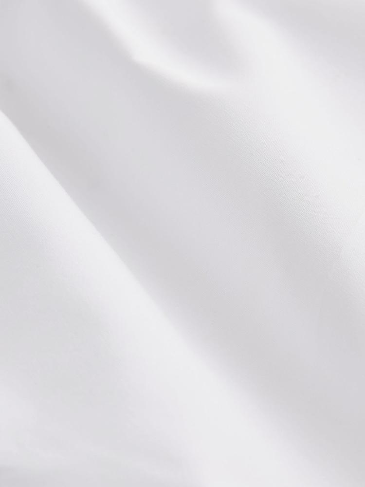 White Penny Collar Easy Care Single Cuff Smart Shirt - Image 8 of 8