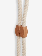 Set of 2 Natural Magnetic Rope and Wood Curtain Tieback - Image 4 of 4